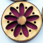 Wooden Flower Brooch